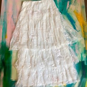 Tiered Lace Skirt